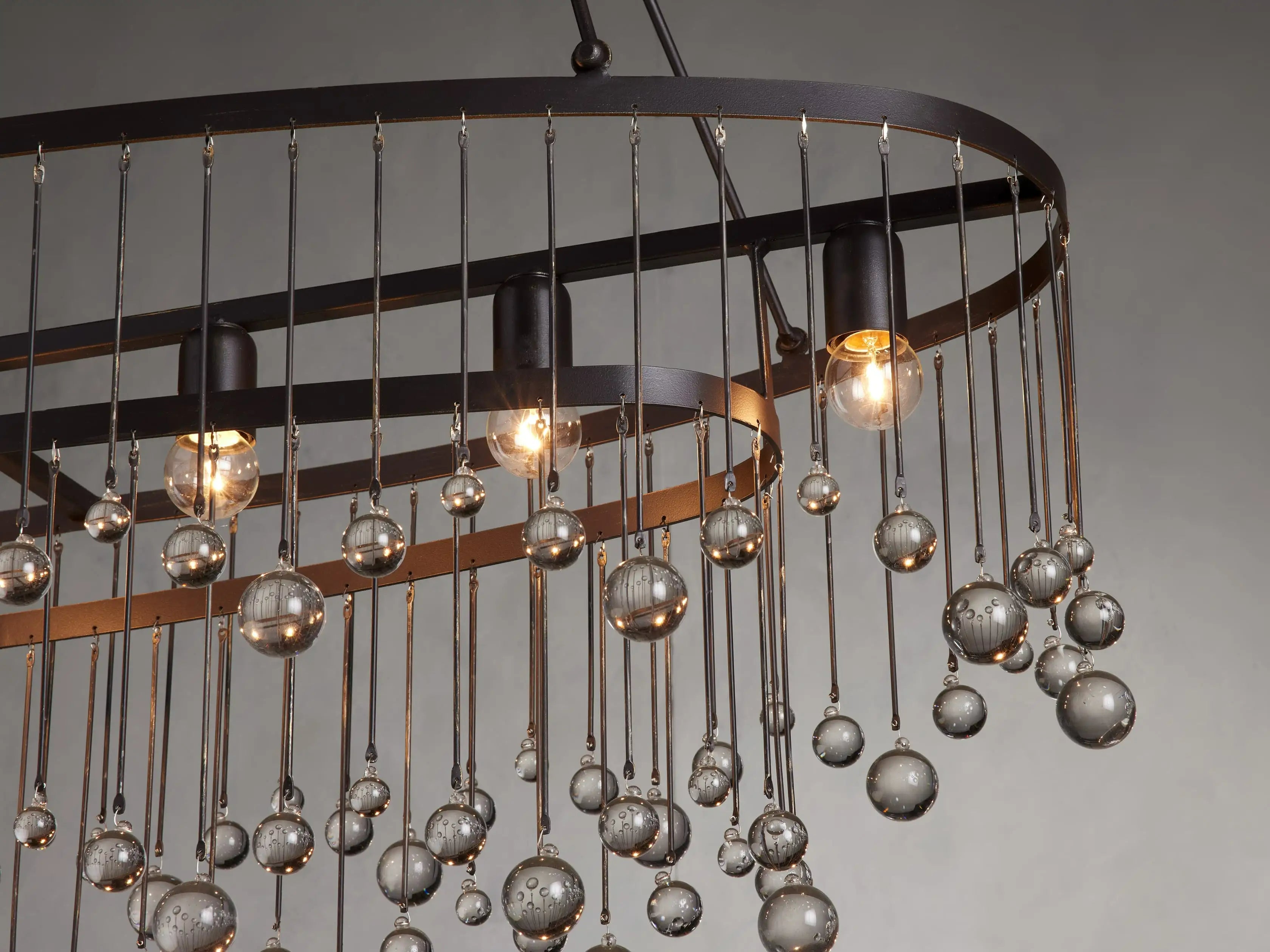 Crystal Ball Aubrey 7 Light Oval Chandelier