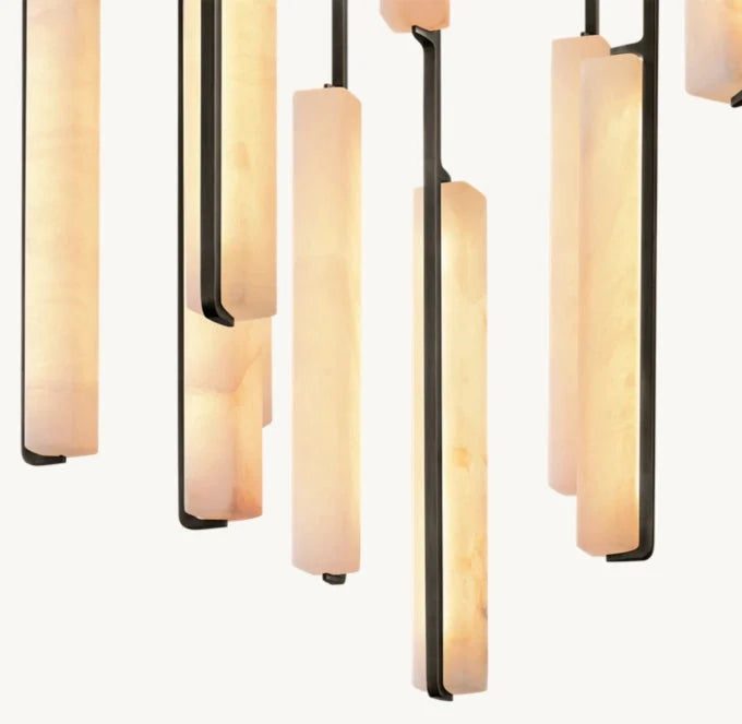 Audubon Alabaster Linear Chandelier 54"