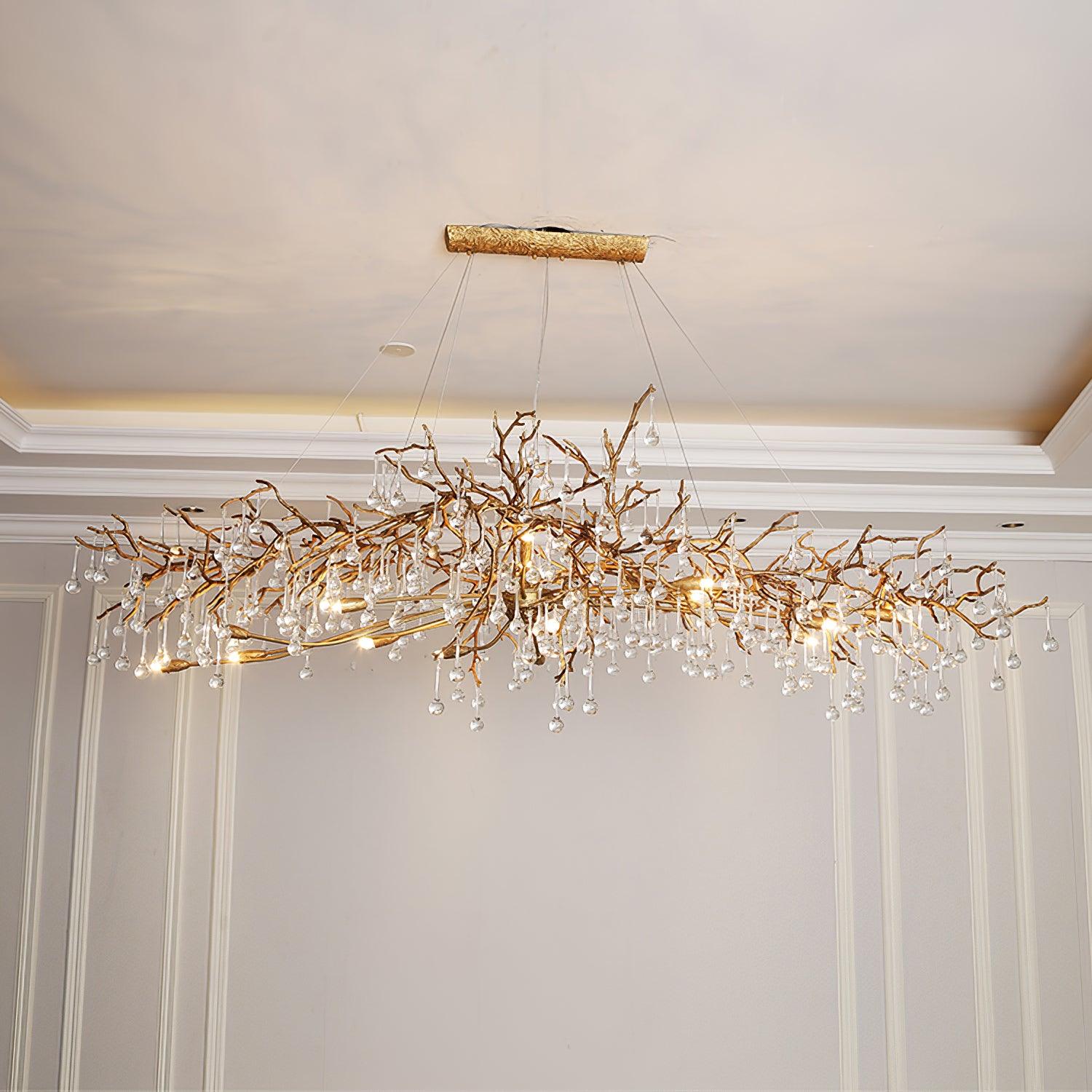 Simsia Tree Branch Bijou Crystal Drop Chandelier 41.3" 47" 59" 70.8" 78.7"L
