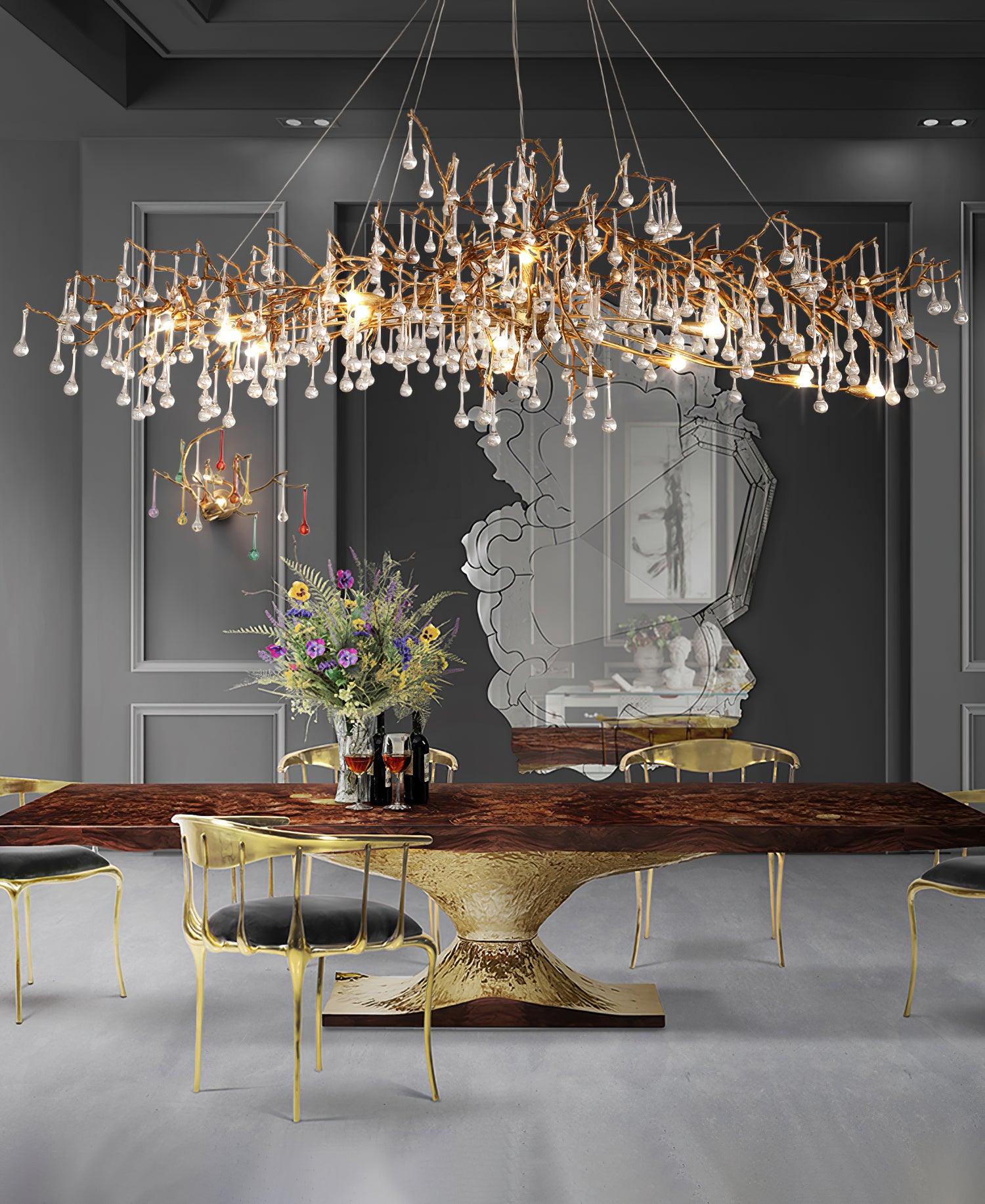 Simsia Tree Branch Bijou Crystal Drop Chandelier 41.3" 47" 59" 70.8" 78.7"L