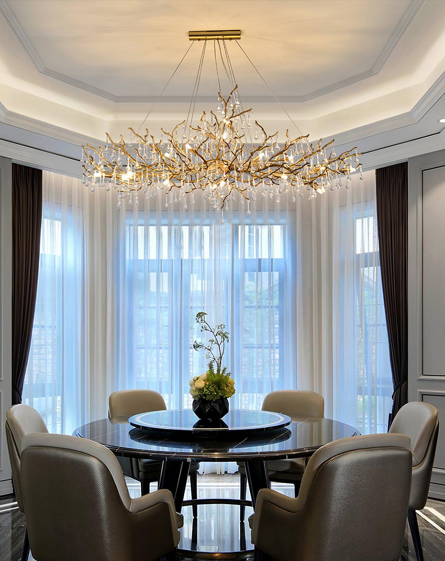 Simsia Tree Branch Bijou Crystal Drop Chandelier 41.3" 47" 59" 70.8" 78.7"L