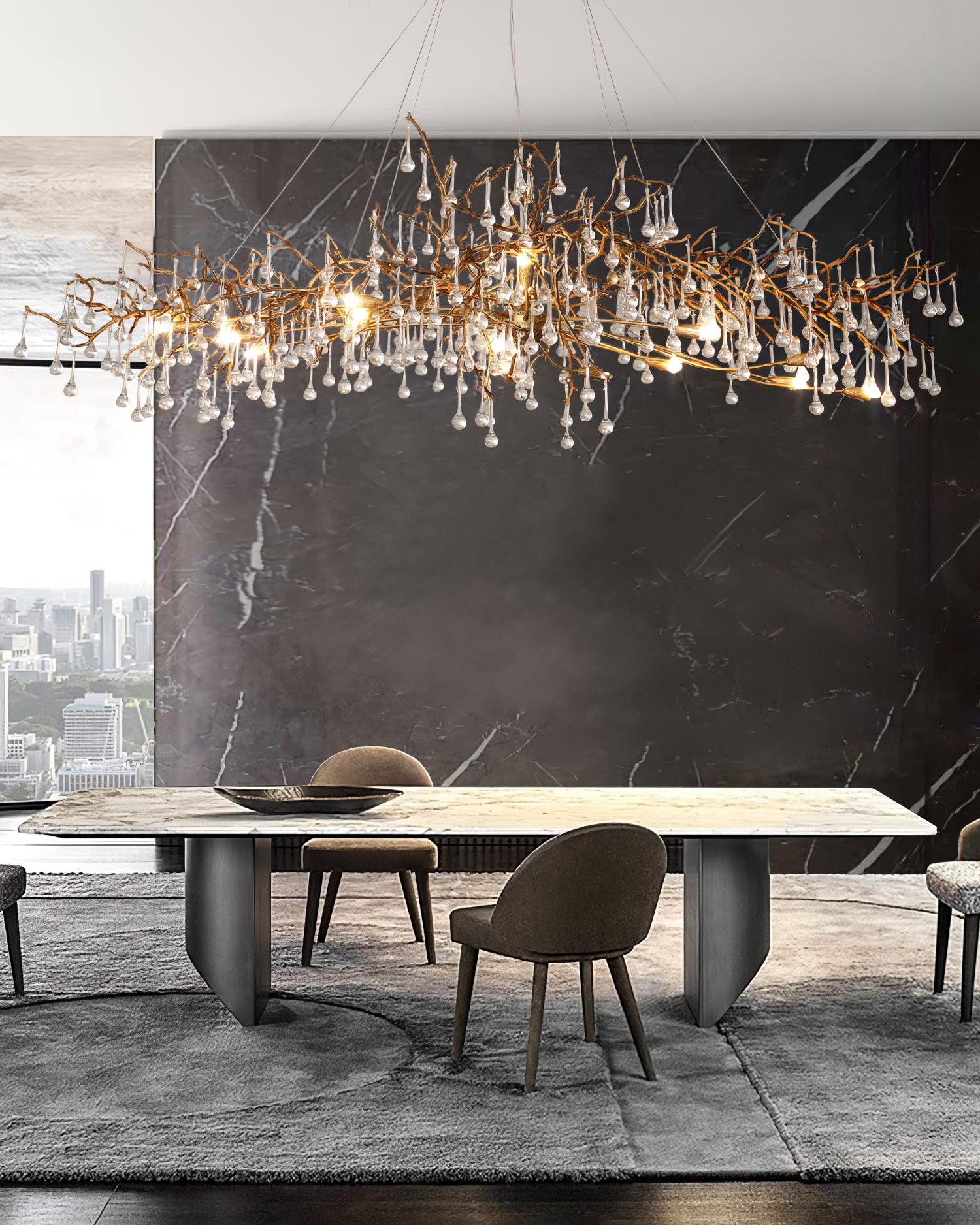 Simsia Tree Branch Bijou Crystal Drop Chandelier 41.3" 47" 59" 70.8" 78.7"L