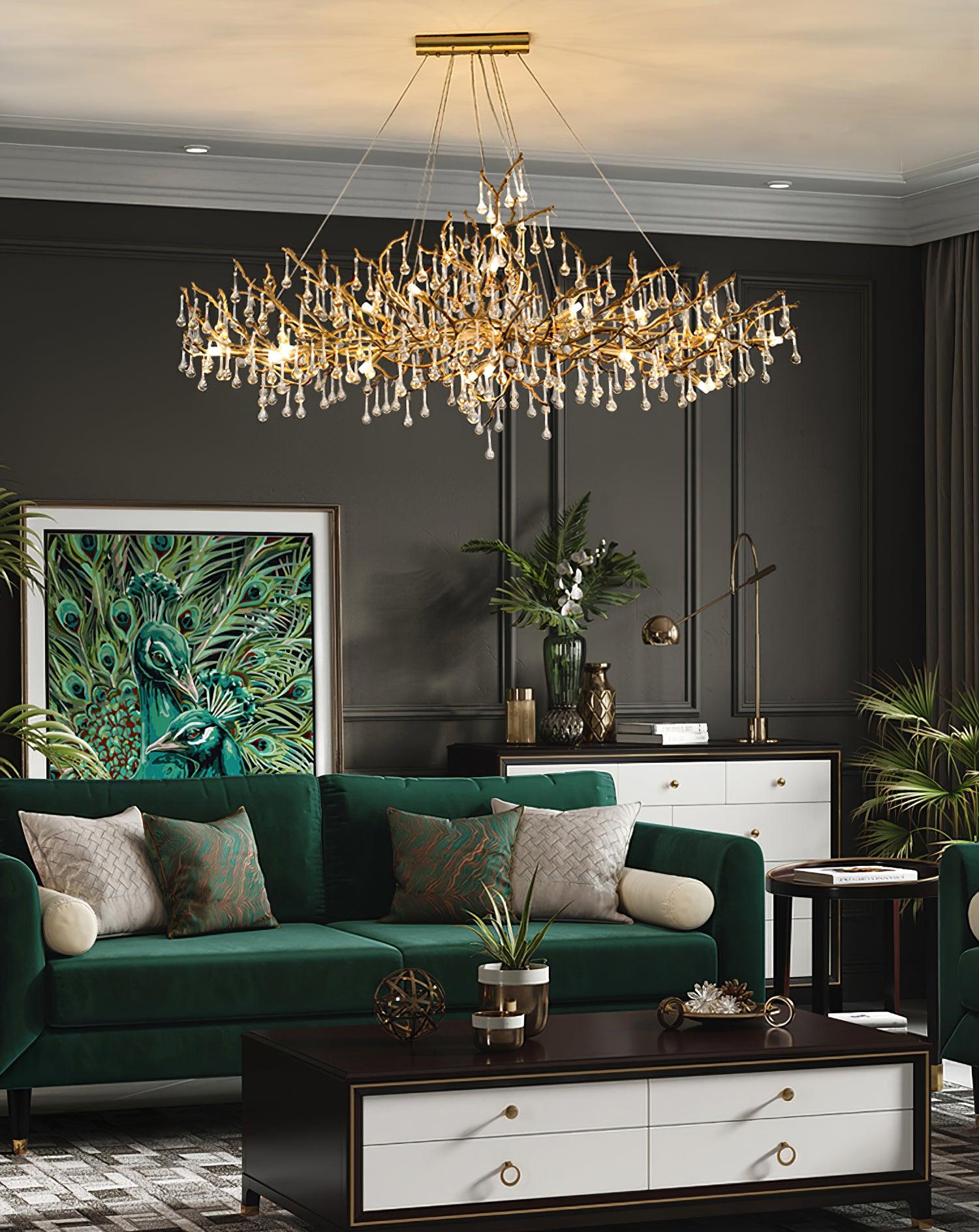 Simsia Tree Branch Bijou Crystal Drop Chandelier 41.3" 47" 59" 70.8" 78.7"L