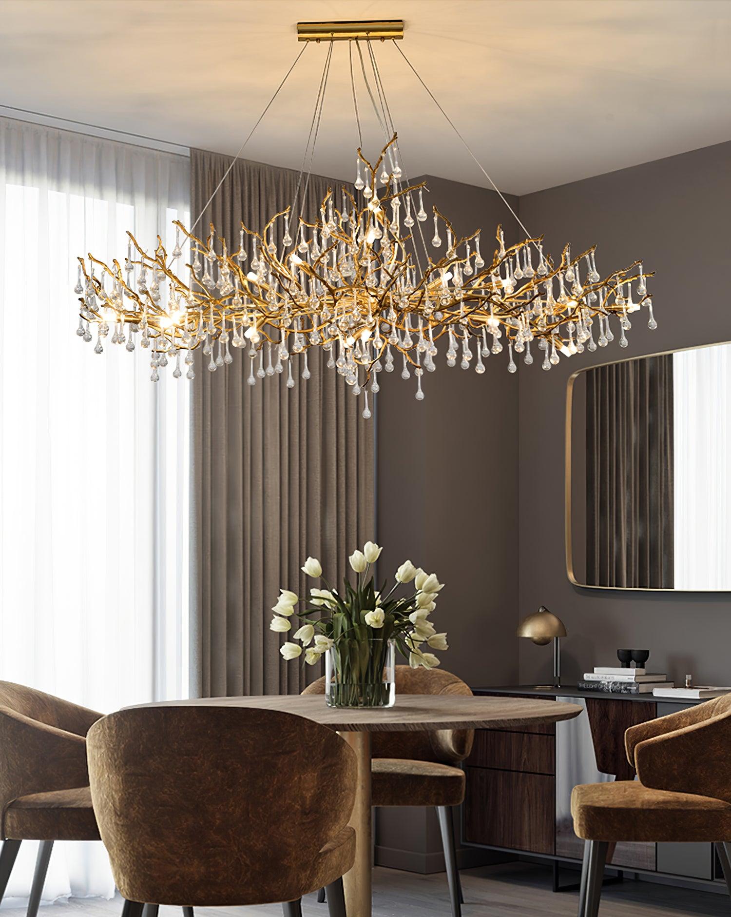 Simsia Tree Branch Bijou Crystal Drop Chandelier 41.3" 47" 59" 70.8" 78.7"L
