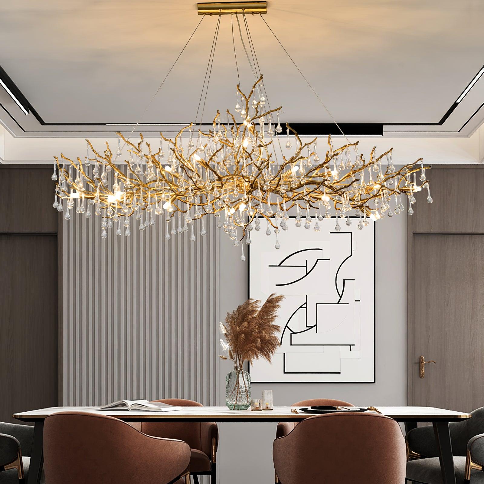 Simsia Tree Branch Bijou Crystal Drop Chandelier 41.3" 47" 59" 70.8" 78.7"L