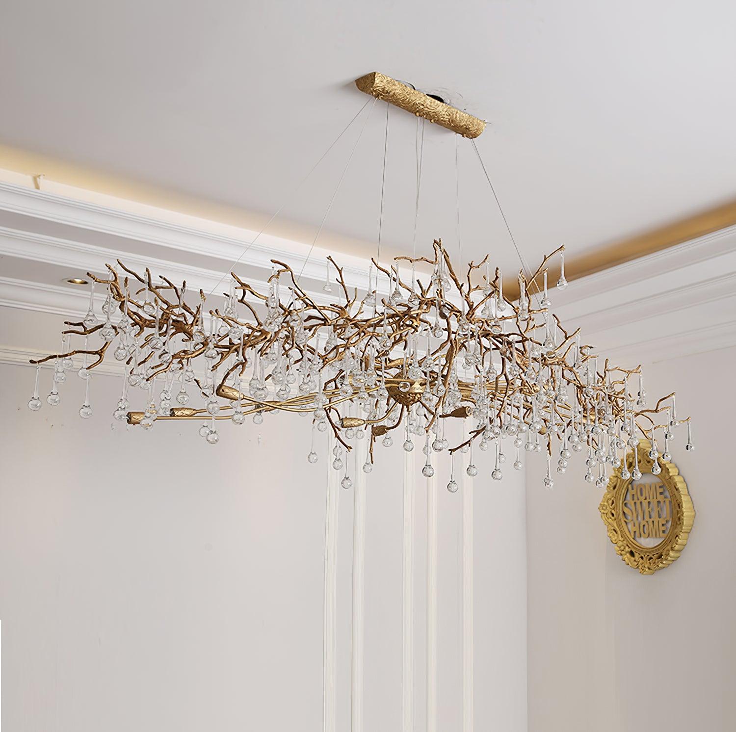 Simsia Tree Branch Bijou Crystal Drop Chandelier 41.3" 47" 59" 70.8" 78.7"L