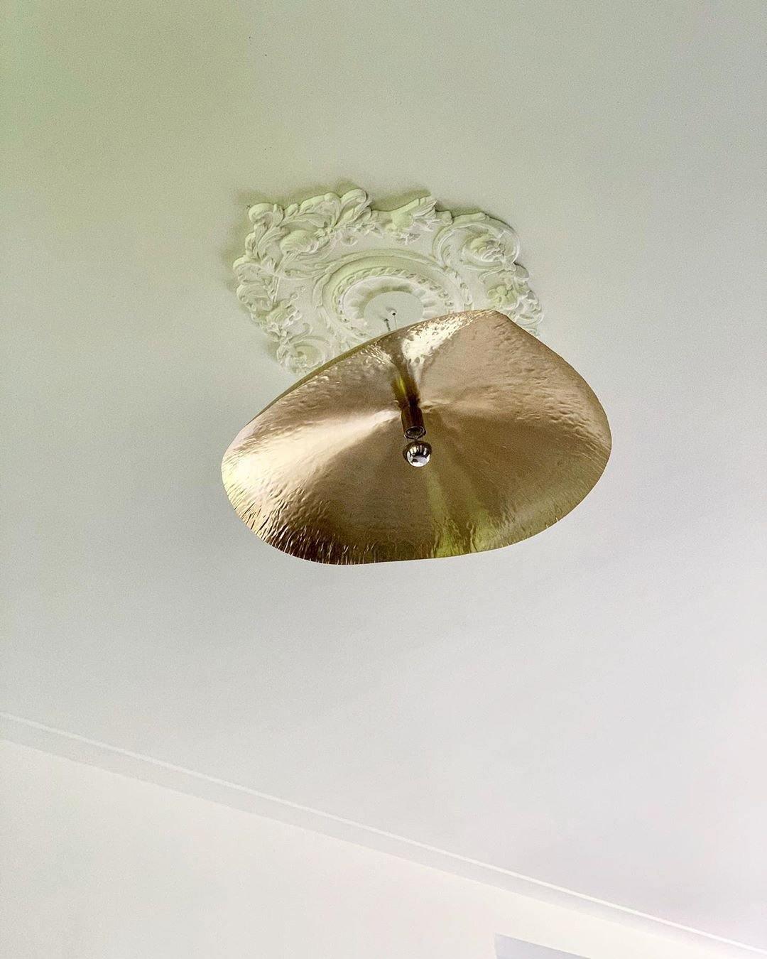Naniv Brass Shade Hammered Pendant Light