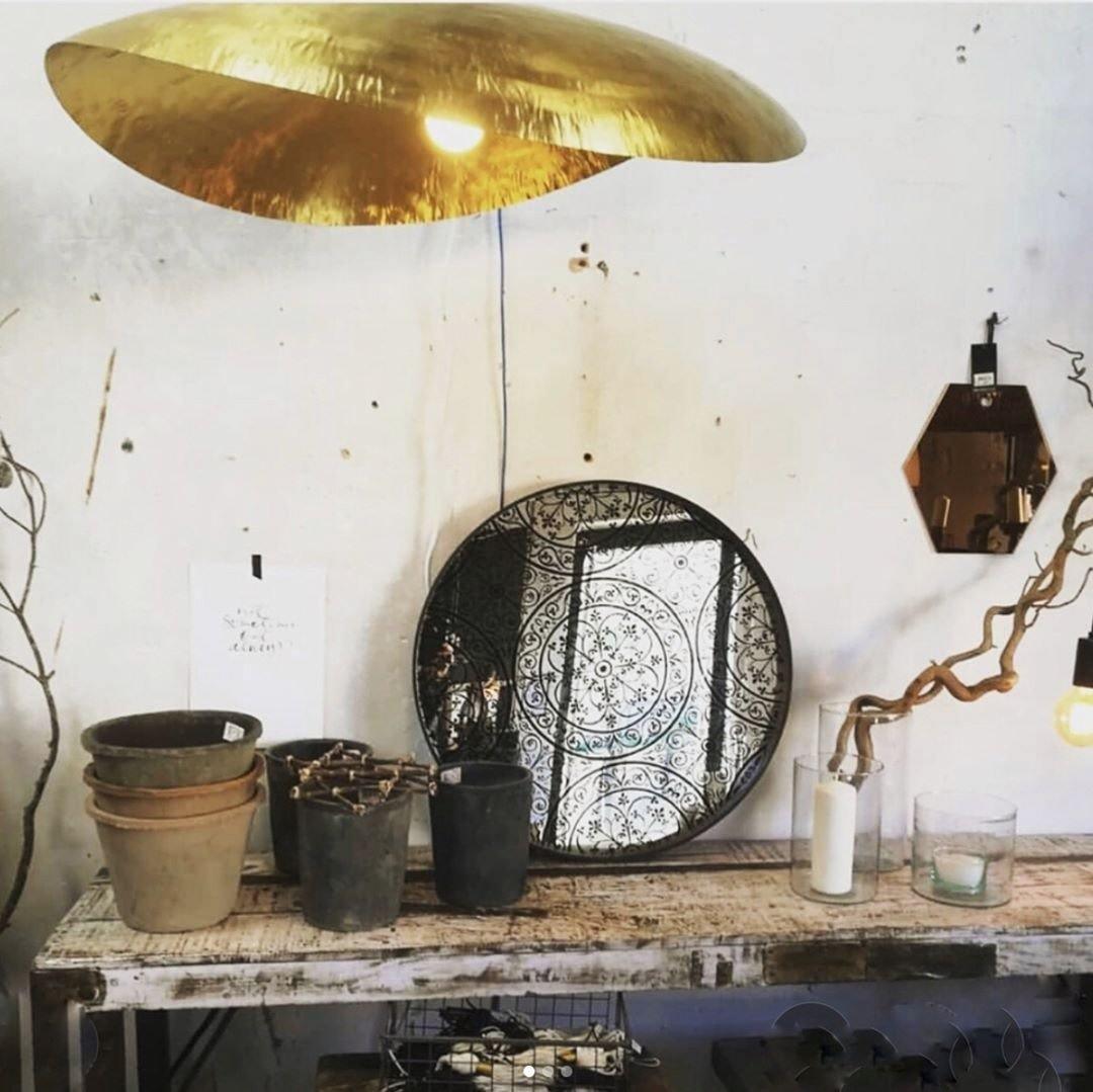 Naniv Brass Shade Hammered Pendant Light