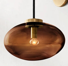 CABRETTE Amber Glass Wall Sconce