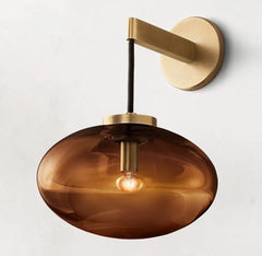CABRETTE Amber Glass Wall Sconce