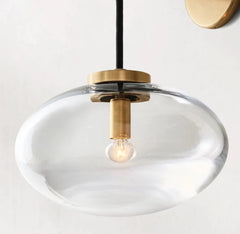 CABRETTE Clear Glass Wall Sconce
