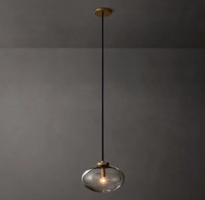 Cabrette Clear Glass Pendant 10''