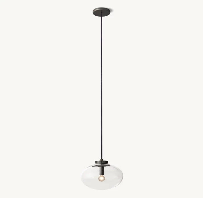 Cabrette Clear Glass Pendant 10''