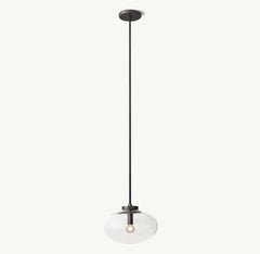 Cabrette Clear Glass Pendant 10''