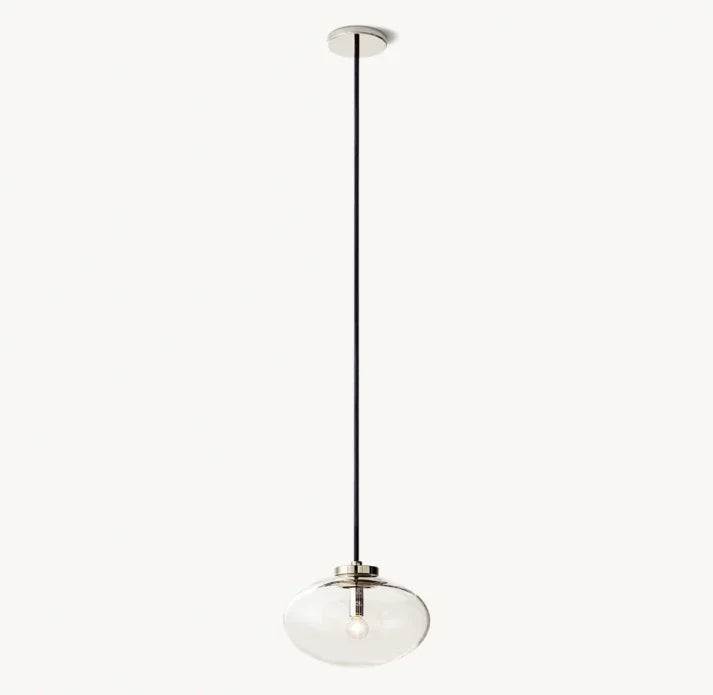 Cabrette Clear Glass Pendant 10''