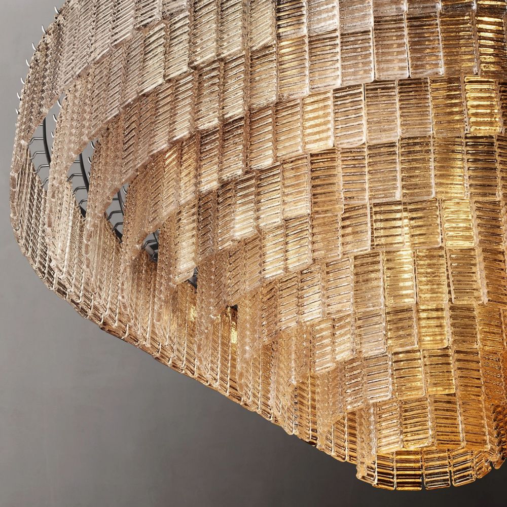 Sirens Glass Round Chandelier 65"