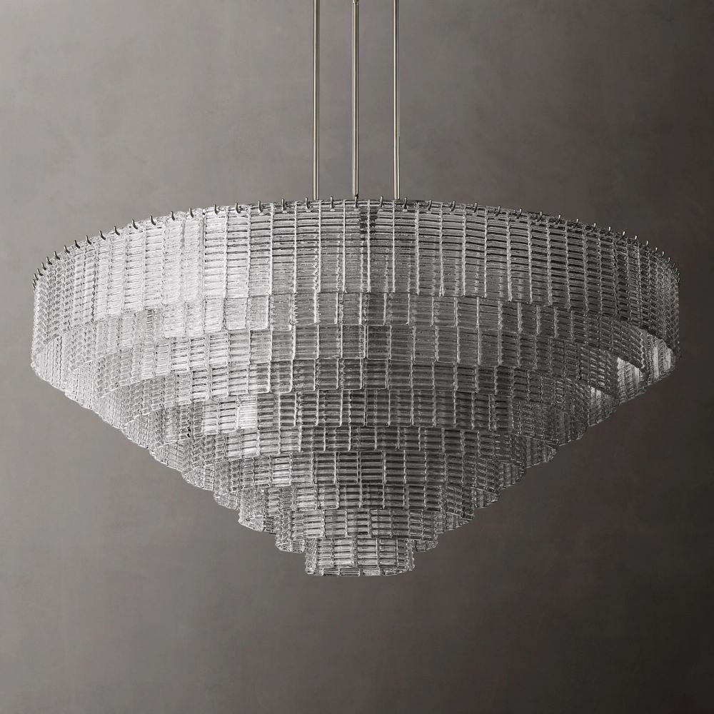 Sirens Glass Round Chandelier 65"