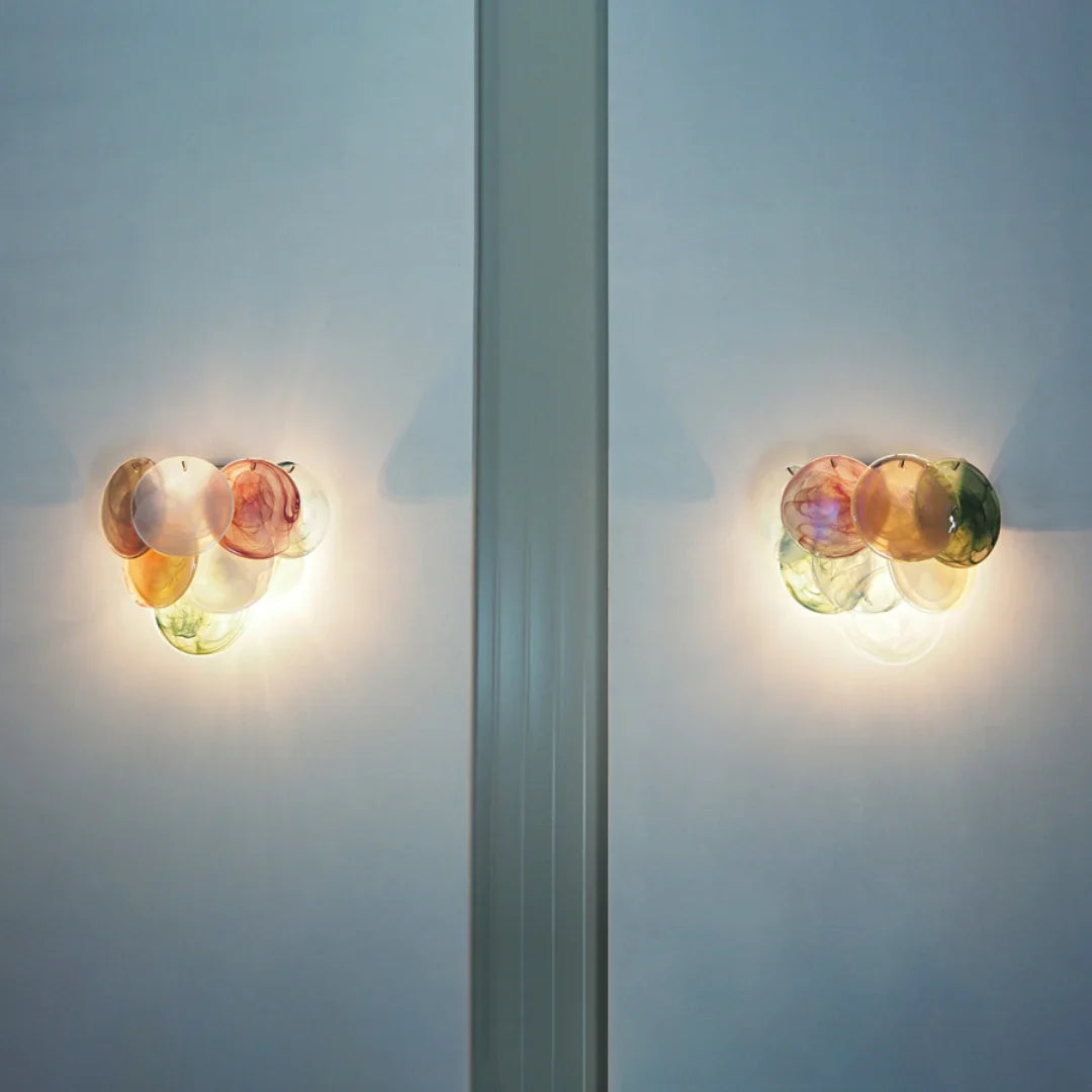 Colorful Murano Disc Wall Lamp 13.4"