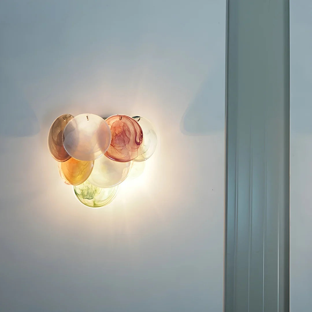Colorful Murano Disc Wall Lamp 13.4"