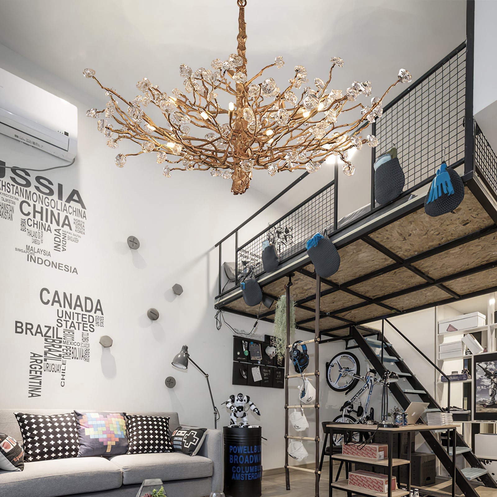 Flora Gemstone Branch Chandelier