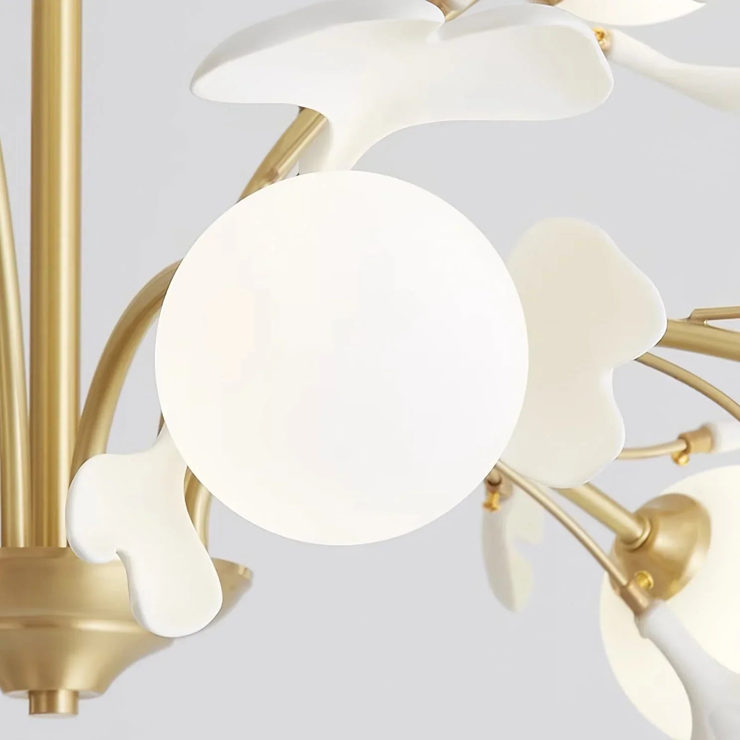 Twilight Branches Ceramic Gingko Chandelier