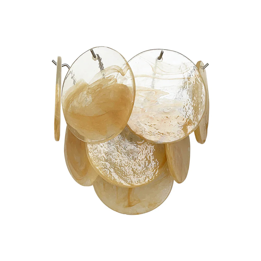 Gold Vintage Murano Glass Wall Lamp 13.4"
