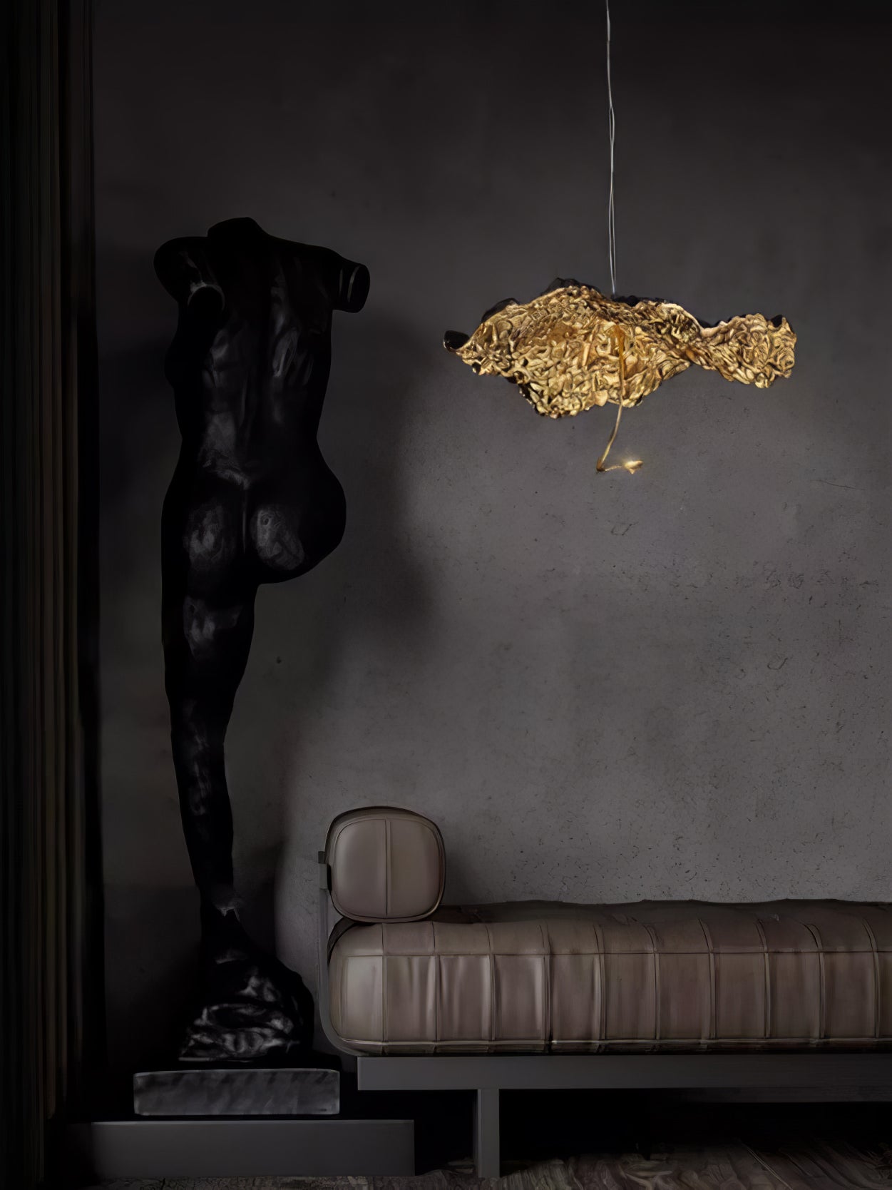 Naniv Brass Shade Aviary Constellation Chandelier