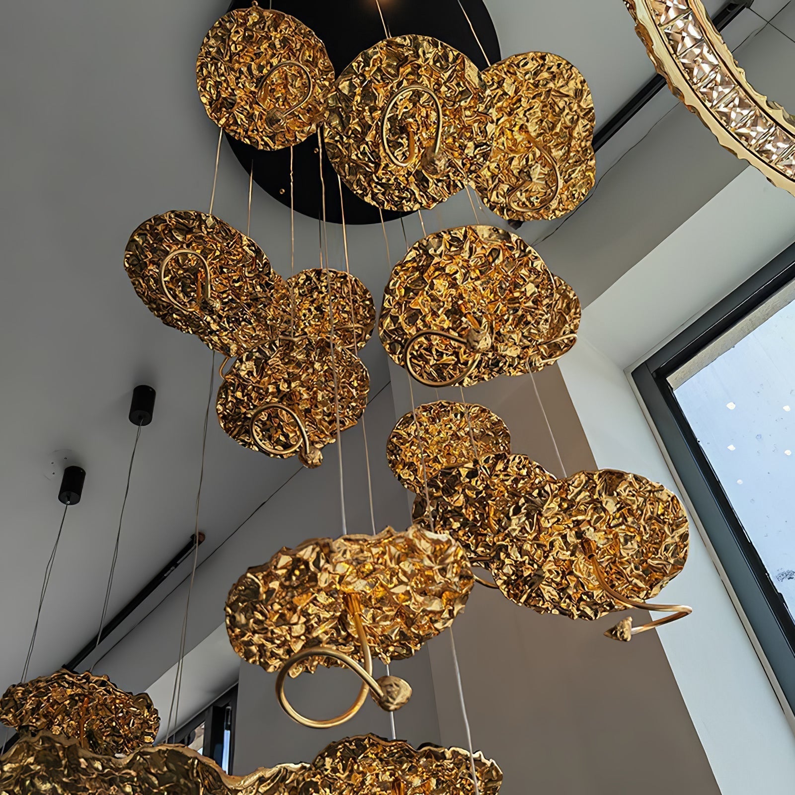 Naniv Brass Shade Aviary Constellation Chandelier