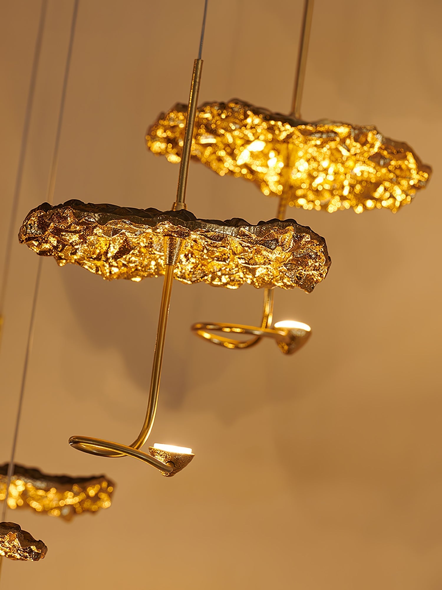 Naniv Brass Shade Aviary Constellation Chandelier