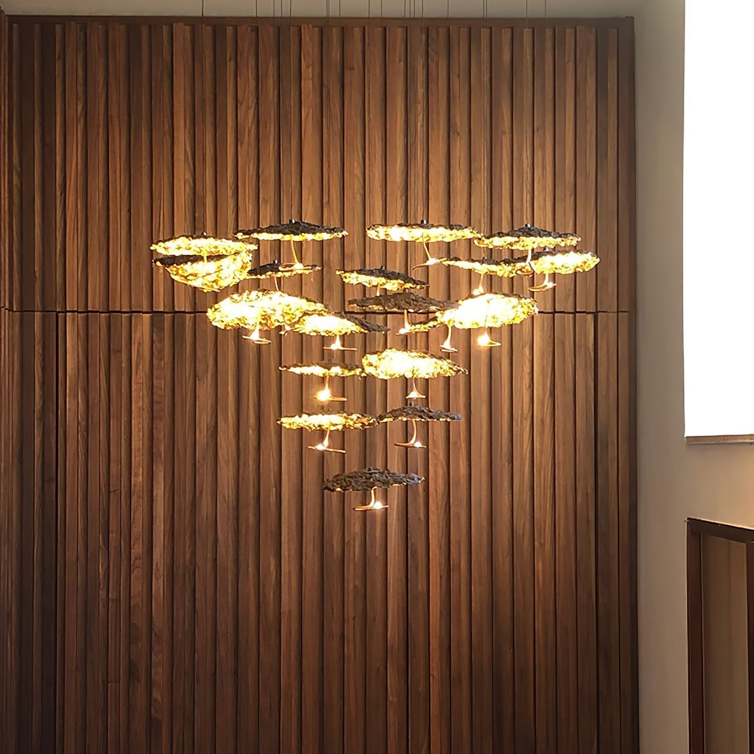 Naniv Brass Shade Aviary Constellation Chandelier