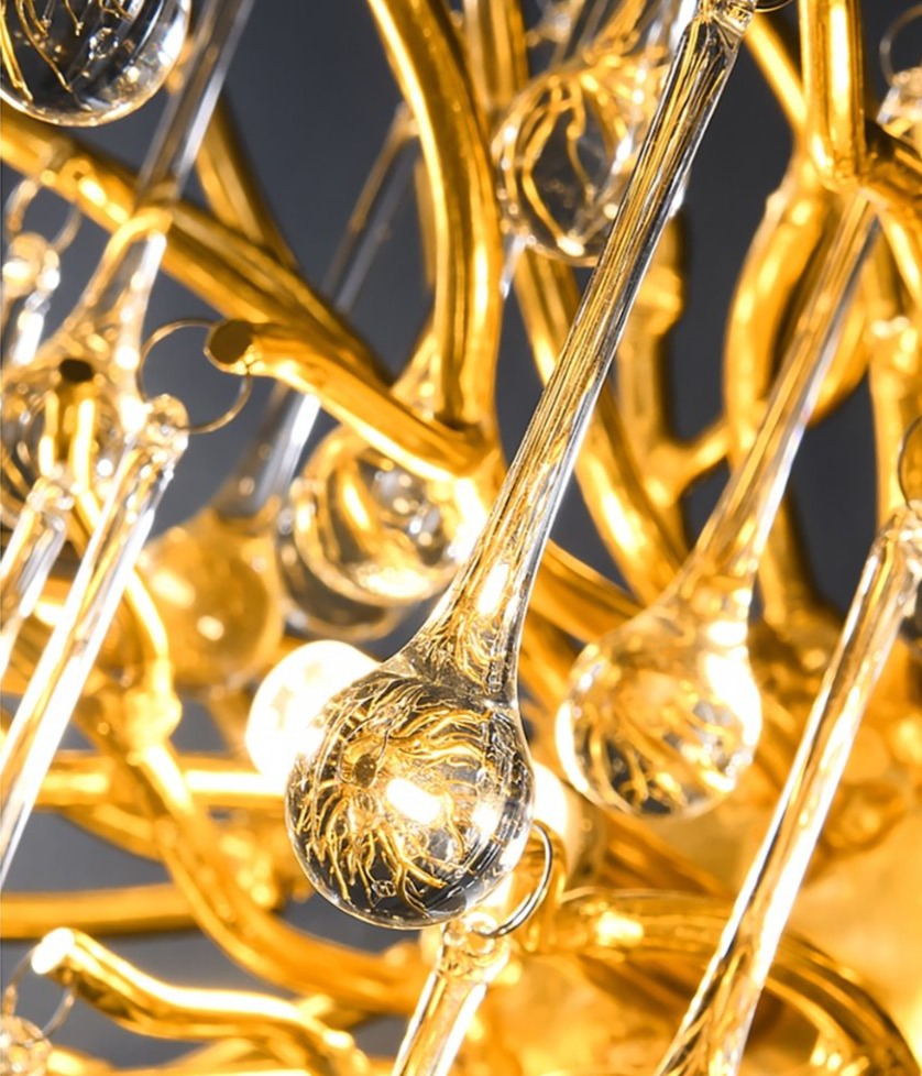 Simsia Ooze Drop-Shaped Crystal Chandelier 47" 63" 71"L