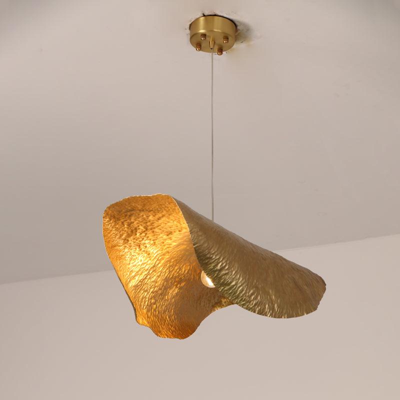 Naniv Brass Shade Hammered Pendant Light