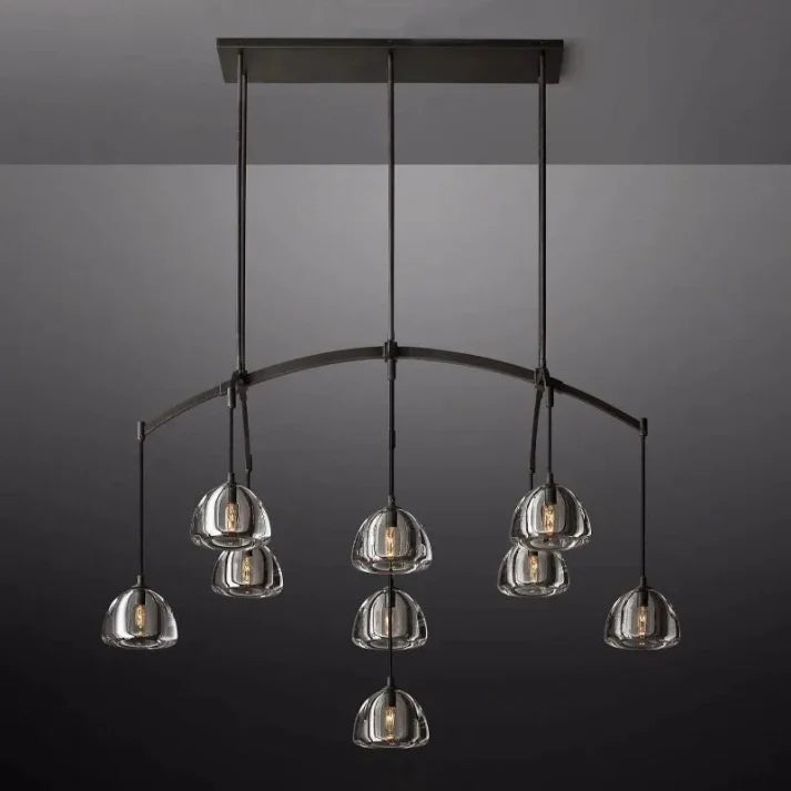 Hemisophere Linear Chandelier 54"