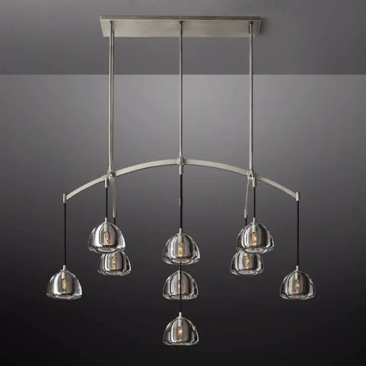 Hemisophere Linear Chandelier 54"