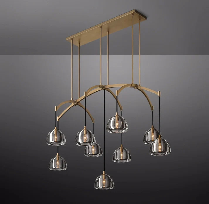 Hemisophere Linear Chandelier 54"