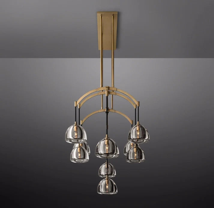Hemisophere Linear Chandelier 54"