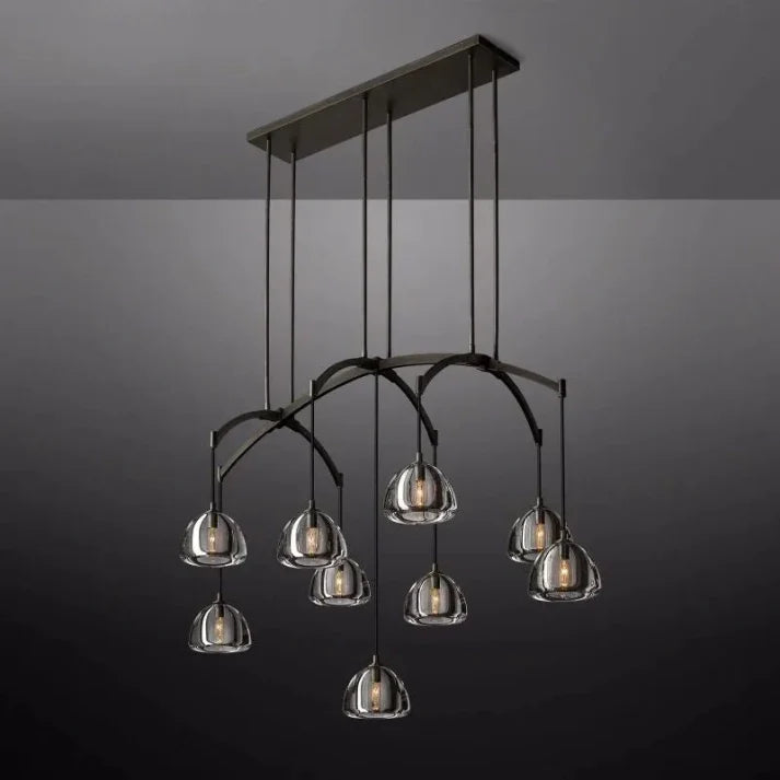 Hemisophere Linear Chandelier 54"