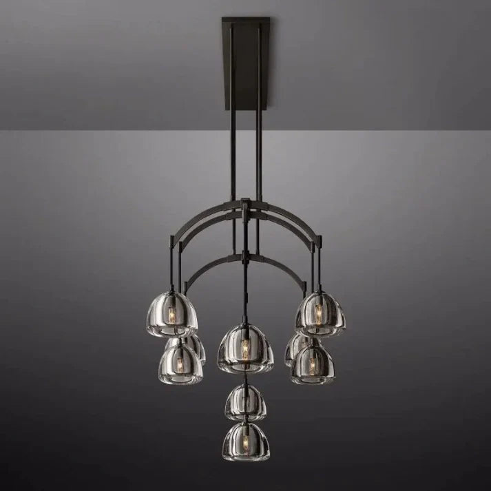 Hemisophere Linear Chandelier 54"