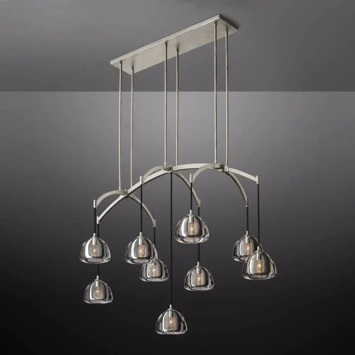 Hemisophere Linear Chandelier 54"