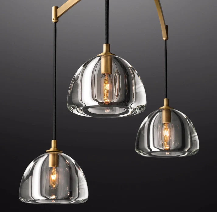 Hemisophere Linear Chandelier 54"