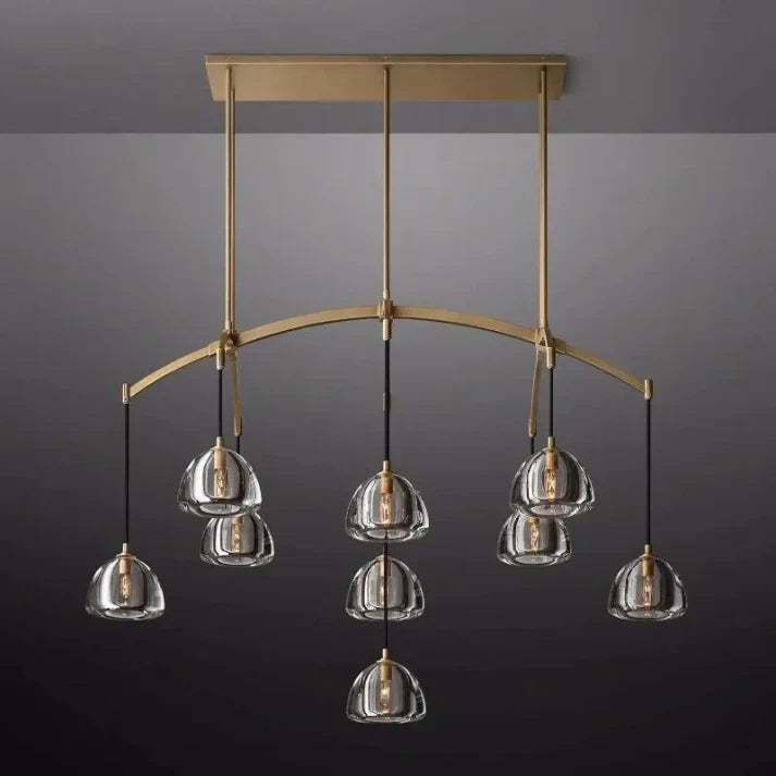 Hemisophere Linear Chandelier 54"