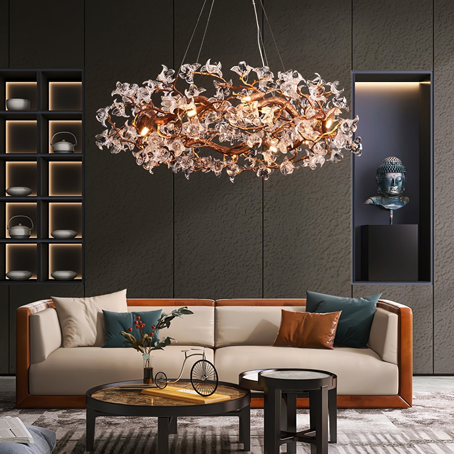 Flora Hibiscus Flower Chandelier