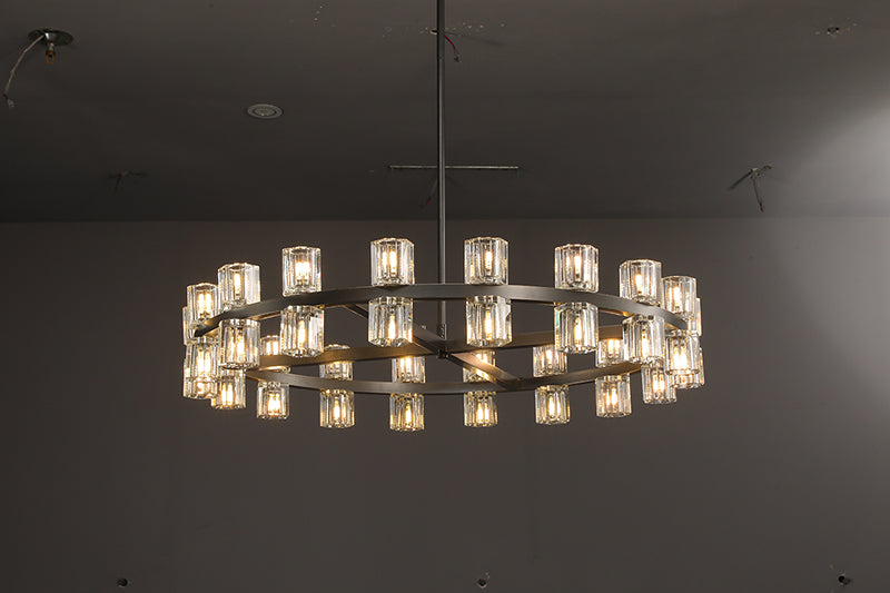 Arcachon 2 Tierd Round Chandelier 60"
