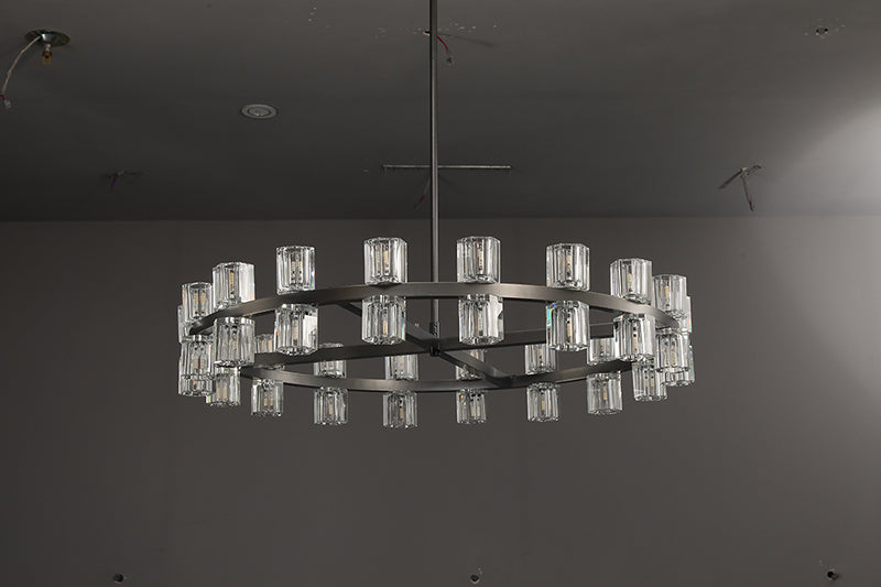 Arcachon 2 Tierd Round Chandelier 60"