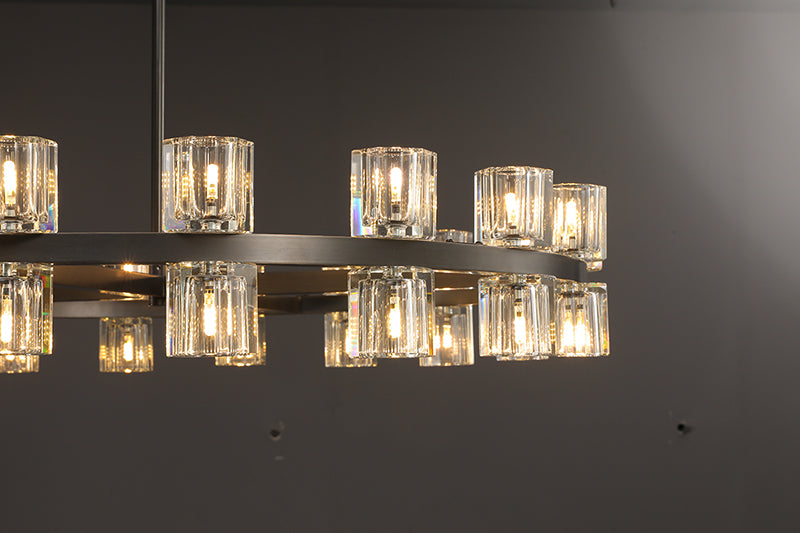 Arcachon 2 Tierd Round Chandelier 60"