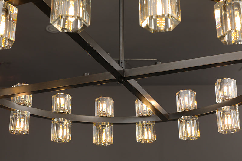 Arcachon 2 Tierd Round Chandelier 60"