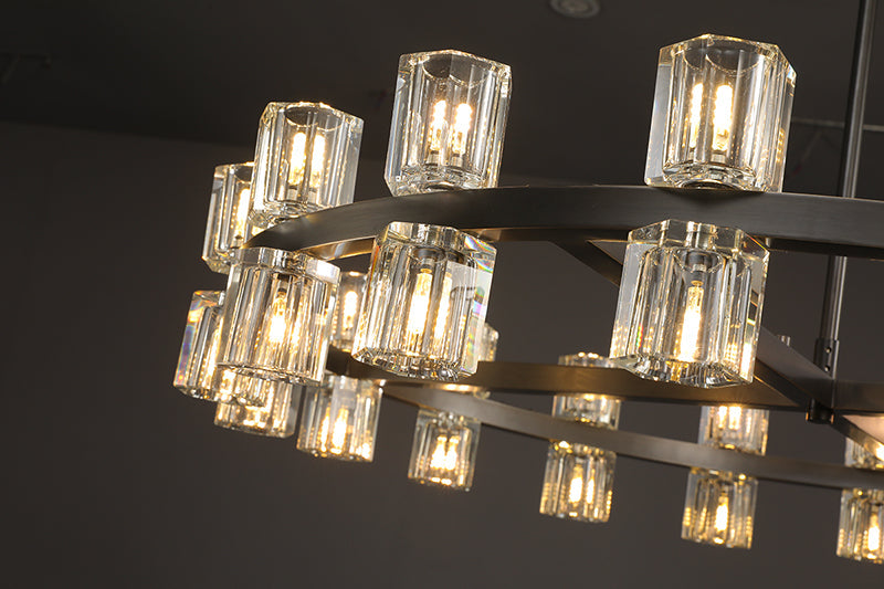 Arcachon 2 Tierd Round Chandelier 60"
