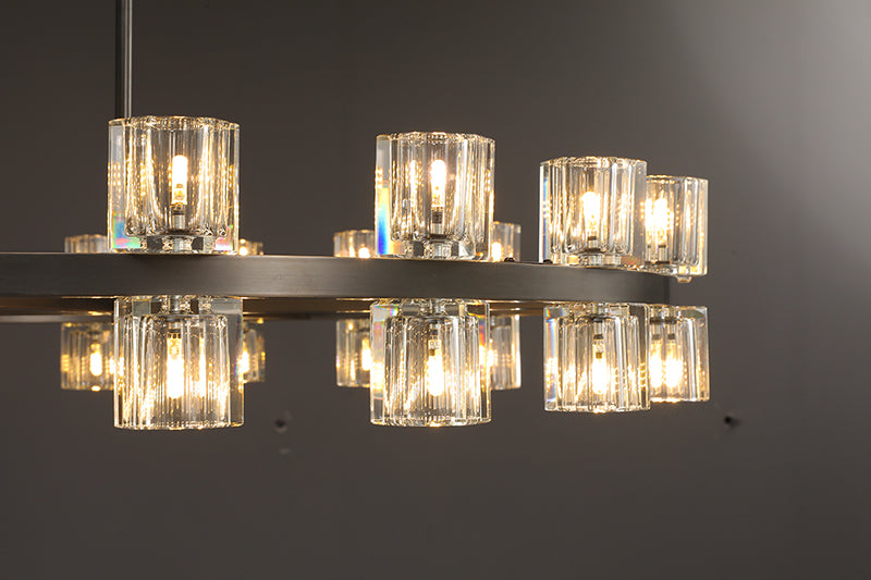 Arcachon 2 Tierd Round Chandelier 60"