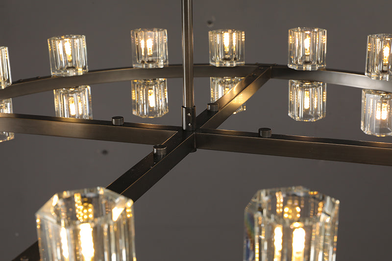 Arcachon 2 Tierd Round Chandelier 60"