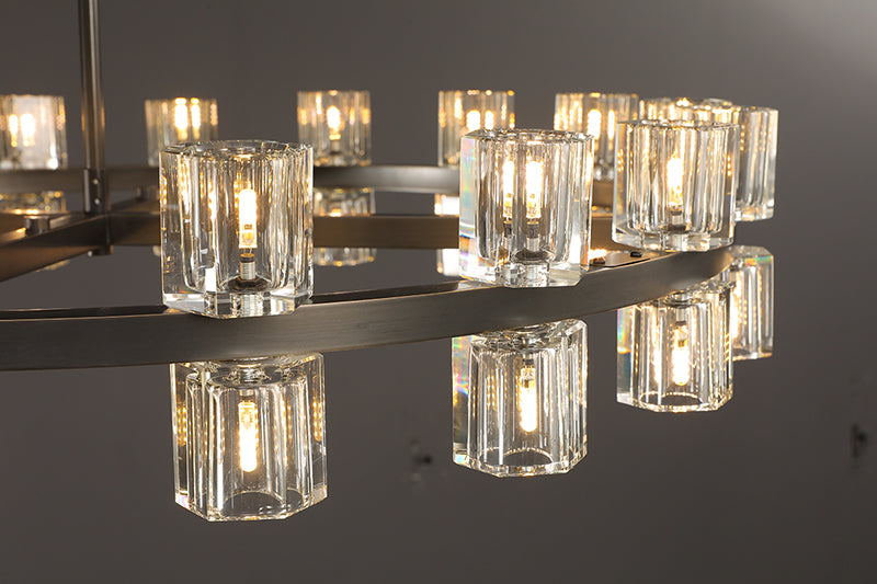 Arcachon 2 Tierd Round Chandelier 60"